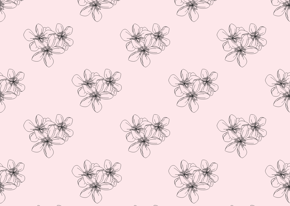 Jasnoróżowy papier do pakowania z wzorem Little Blossom